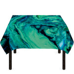 Turquoise Acid Melt Print Tablecloth