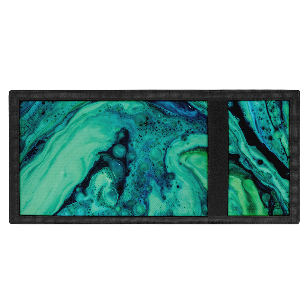 Turquoise Acid Melt Print Trifold Wallet