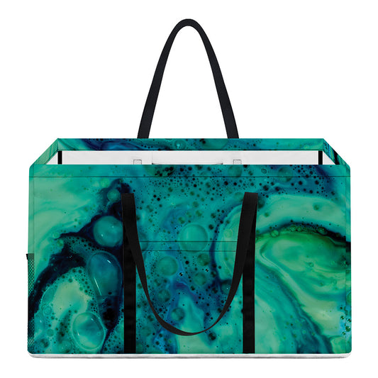 Turquoise Acid Melt Print Utility Tote Bag