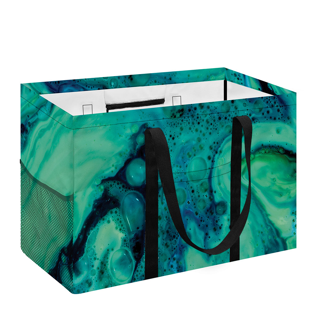 Turquoise Acid Melt Print Utility Tote Bag