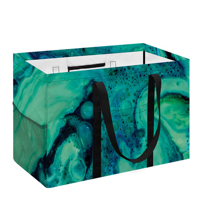 Turquoise Acid Melt Print Utility Tote Bag