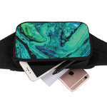 Turquoise Acid Melt Print Waist Bag