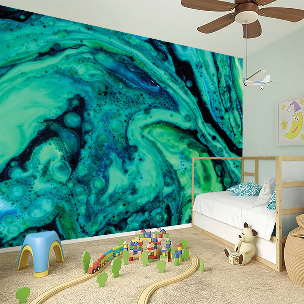 Turquoise Acid Melt Print Wall Sticker