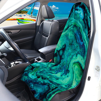 Turquoise Acid Melt Print Waterproof Car Seat Cover