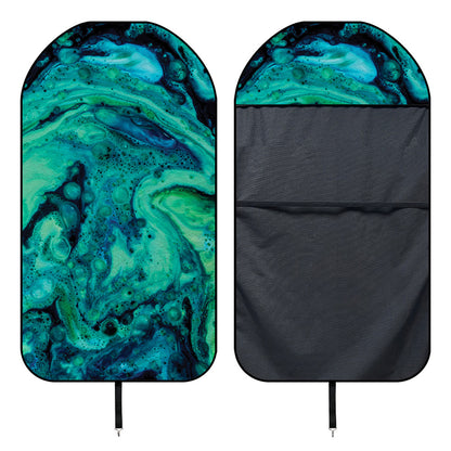 Turquoise Acid Melt Print Waterproof Car Seat Cover