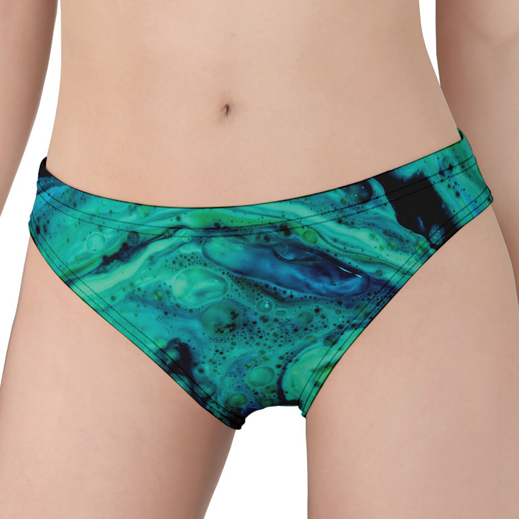 Turquoise Acid Melt Print Women's Panties