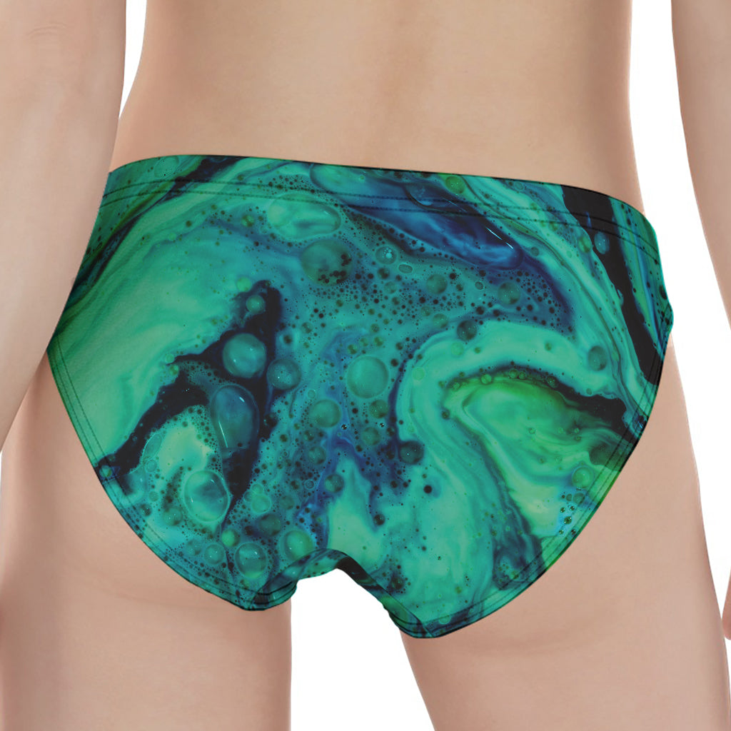 Turquoise Acid Melt Print Women's Panties