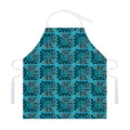 Turquoise African Ethnic Pattern Print Adjustable Apron