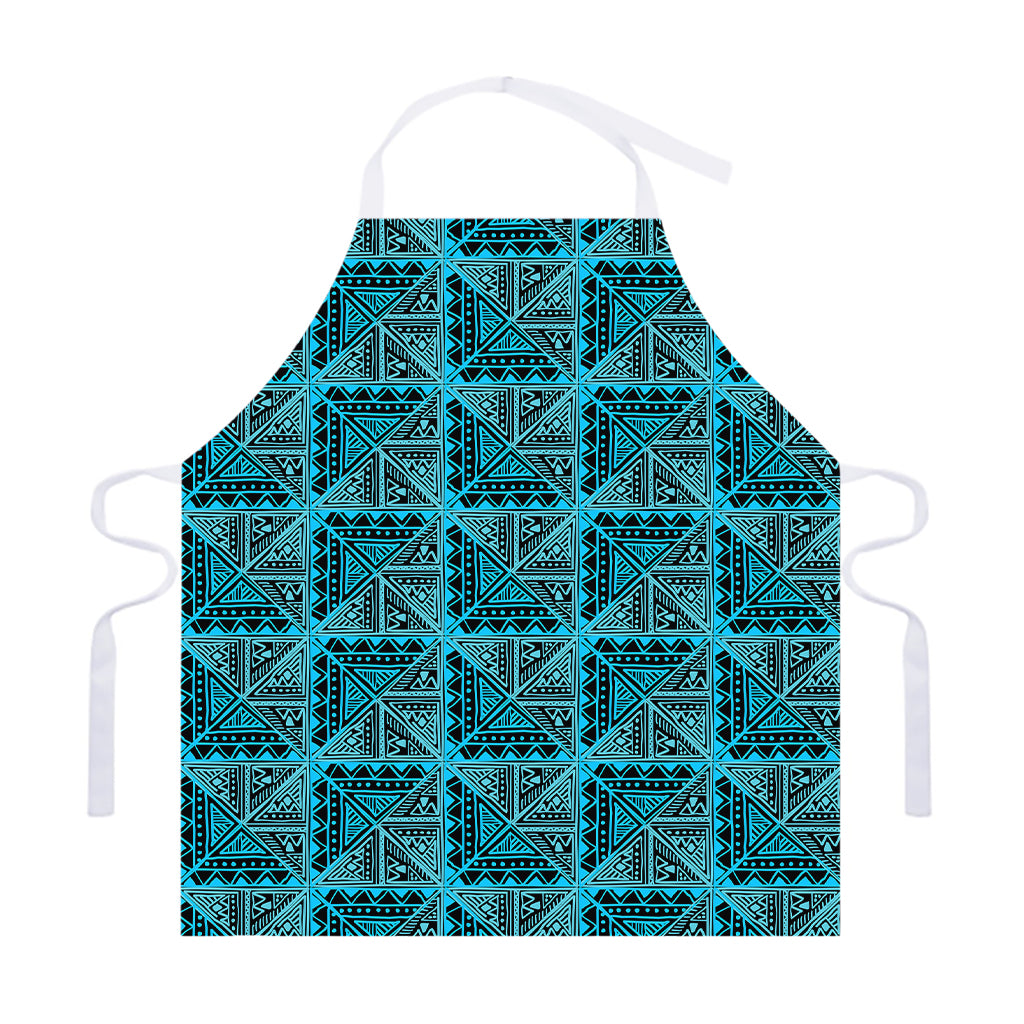 Turquoise African Ethnic Pattern Print Adjustable Apron
