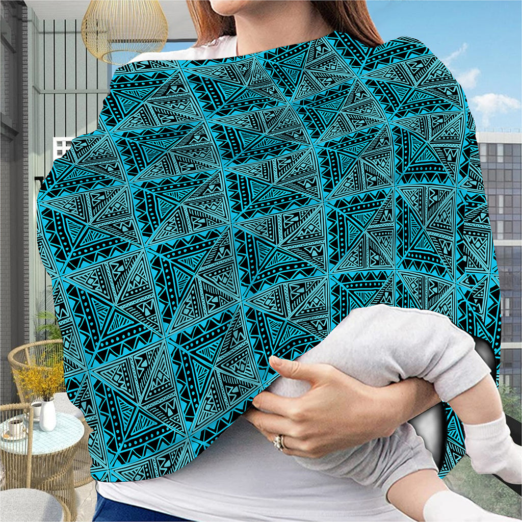 Turquoise African Ethnic Pattern Print Baby Seat Cover