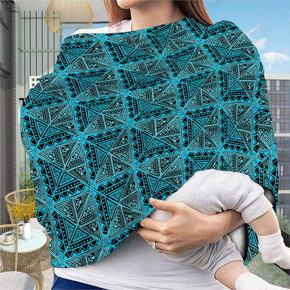 Turquoise African Ethnic Pattern Print Baby Seat Cover