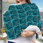 Turquoise African Ethnic Pattern Print Baby Seat Cover