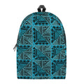 Turquoise African Ethnic Pattern Print School Backpack