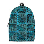 Turquoise African Ethnic Pattern Print Backpack