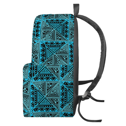 Turquoise African Ethnic Pattern Print Backpack