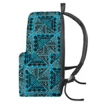 Turquoise African Ethnic Pattern Print Backpack