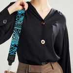 Turquoise African Ethnic Pattern Print Bag Strap