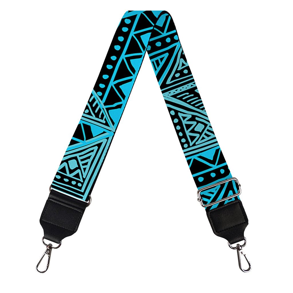 Turquoise African Ethnic Pattern Print Bag Strap