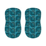 Turquoise African Ethnic Pattern Print Bar Stool Covers