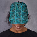 Turquoise African Ethnic Pattern Print Baseball Cap