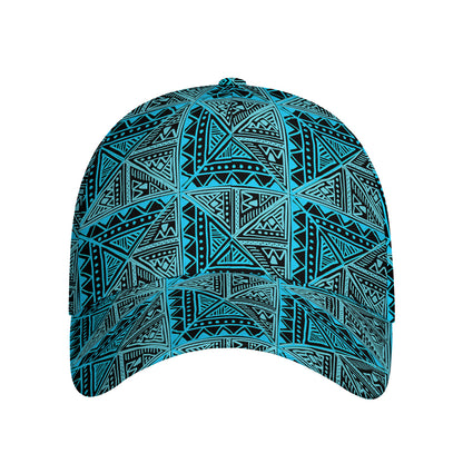 Turquoise African Ethnic Pattern Print Baseball Cap
