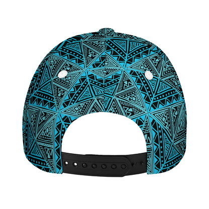 Turquoise African Ethnic Pattern Print Baseball Cap