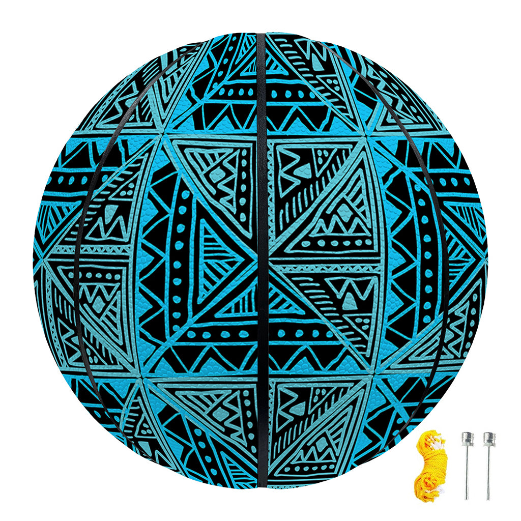 Turquoise African Ethnic Pattern Print Basketball