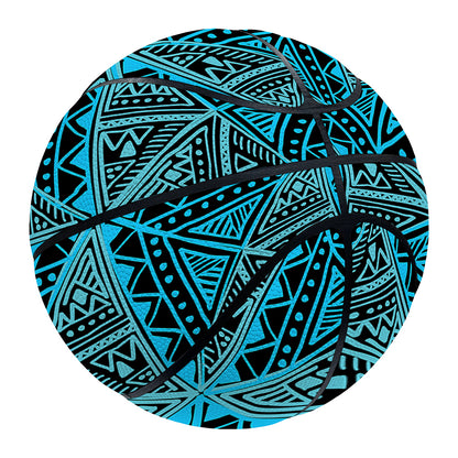 Turquoise African Ethnic Pattern Print Basketball