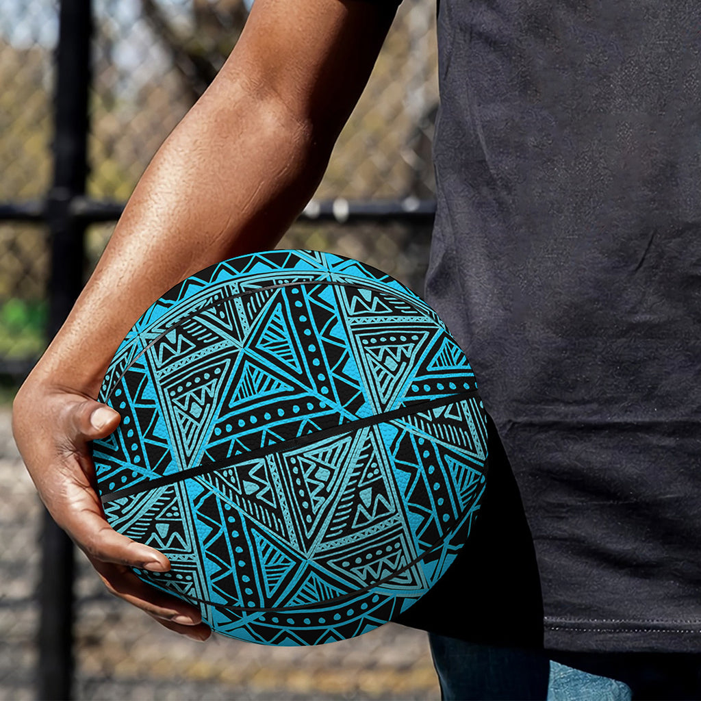 Turquoise African Ethnic Pattern Print Basketball