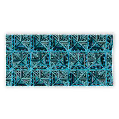Turquoise African Ethnic Pattern Print Beach Towel
