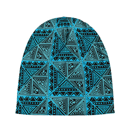 Turquoise African Ethnic Pattern Print Beanie