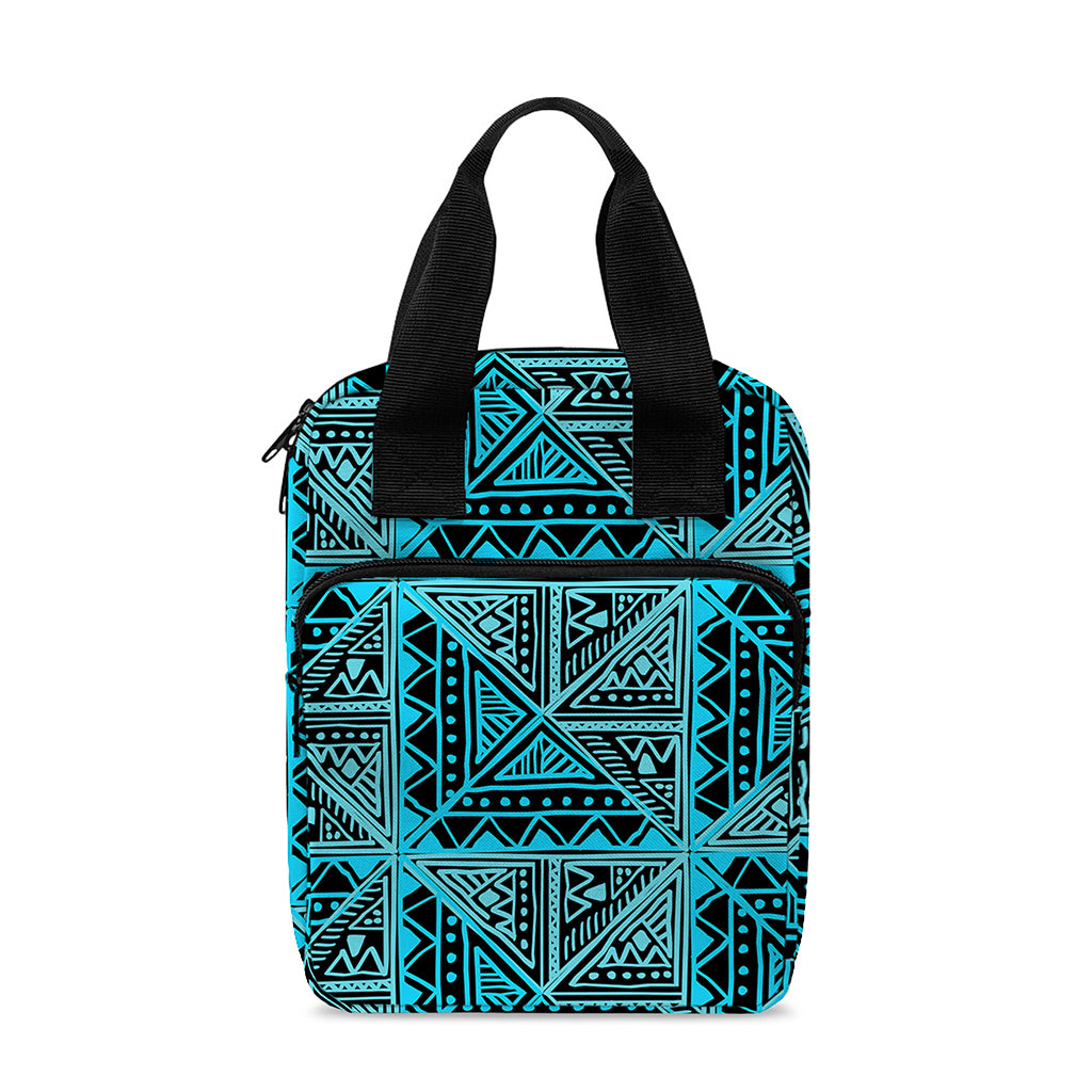 Turquoise African Ethnic Pattern Print Bible Tote Bag