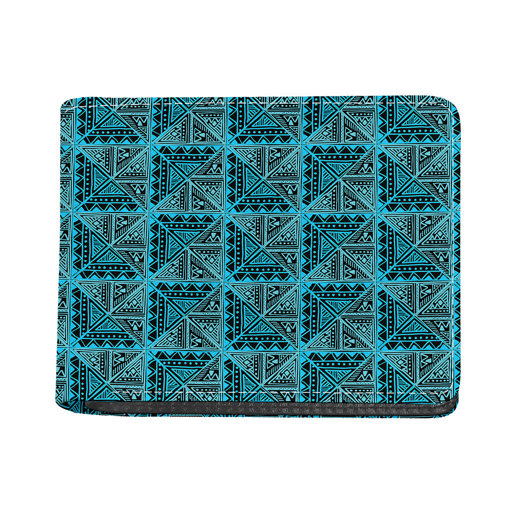 Turquoise African Ethnic Pattern Print Bifold Wallet