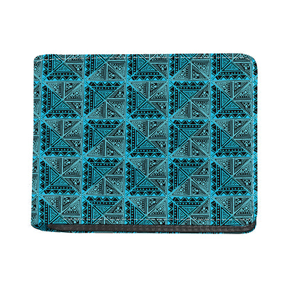 Turquoise African Ethnic Pattern Print Bifold Wallet
