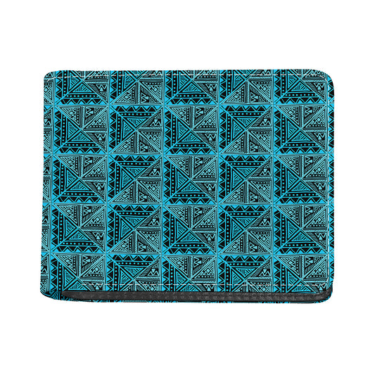 Turquoise African Ethnic Pattern Print Bifold Wallet