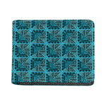 Turquoise African Ethnic Pattern Print Bifold Wallet