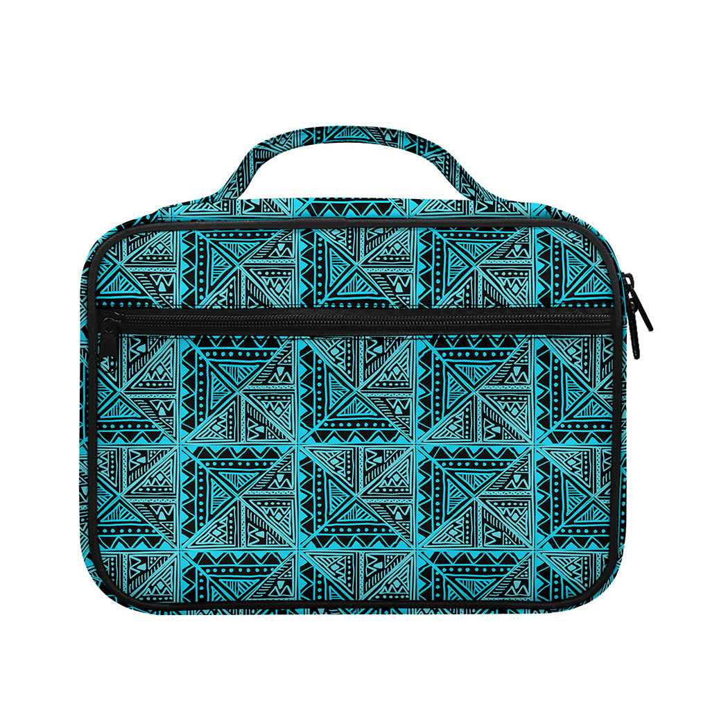 Turquoise African Ethnic Pattern Print Briefcase Bible Bag