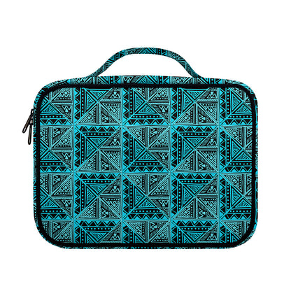 Turquoise African Ethnic Pattern Print Briefcase Bible Bag