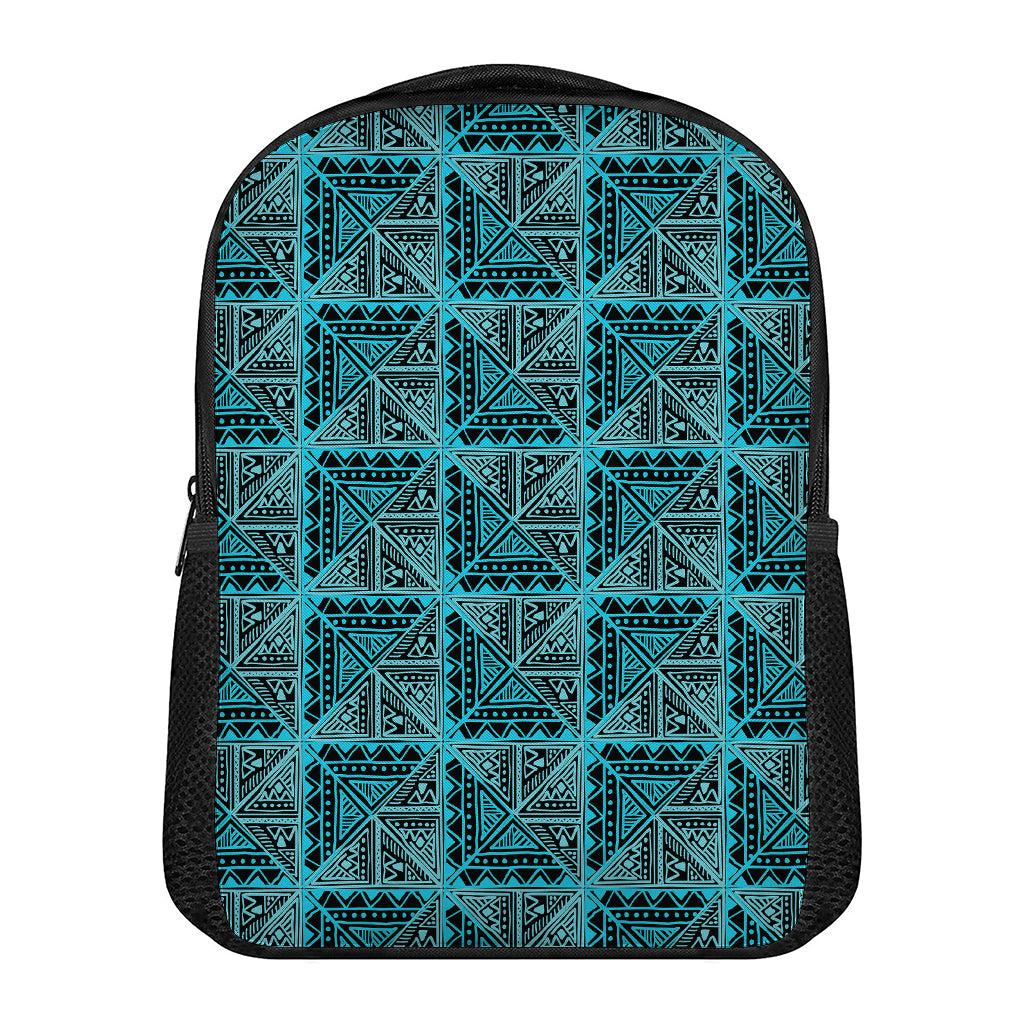 Turquoise African Ethnic Pattern Print Casual Backpack