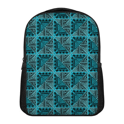 Turquoise African Ethnic Pattern Print Casual Backpack