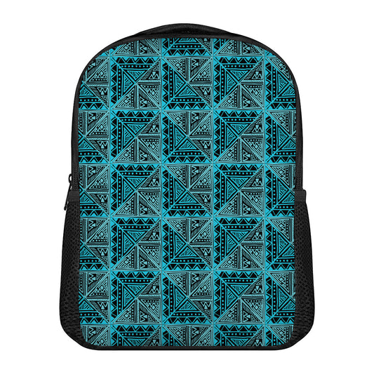 Turquoise African Ethnic Pattern Print Casual Backpack