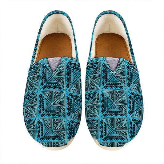Turquoise African Ethnic Pattern Print Casual Shoes