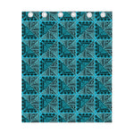 Turquoise African Ethnic Pattern Print Curtain