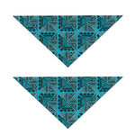 Turquoise African Ethnic Pattern Print Dog Bandana