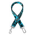 Turquoise African Ethnic Pattern Print Dog Seat Belt