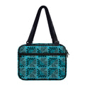 Turquoise African Ethnic Pattern Print Double Strap Bible Bag