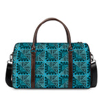 Turquoise African Ethnic Pattern Print Duffle Bag