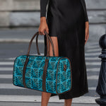 Turquoise African Ethnic Pattern Print Duffle Bag