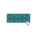 Turquoise African Ethnic Pattern Print Extended Mouse Pad