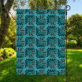 Turquoise African Ethnic Pattern Print Garden Flag